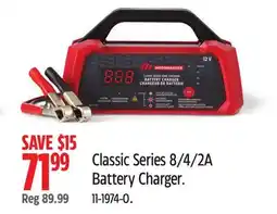 Canadian Tire POWERMASTER Classic Series 8/4/2A Battery Charger offer