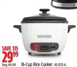 Canadian Tire BLACK+DECKER 16-Cup Rice Cooker offer