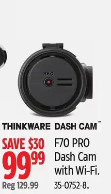 Canadian Tire Thinkware F70 PRO Dash Cam with Wi-Fi offer