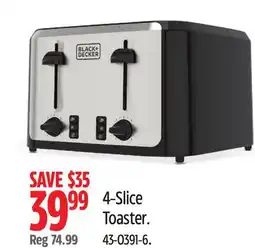 Canadian Tire BLACK+DECKER 4-Slice Toaster offer