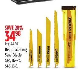 Canadian Tire Dewalt Reciprocating Saw Blade Set, 16-Pc offer