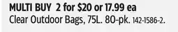 Canadian Tire Simplicite Clear Outdoor Bags offer