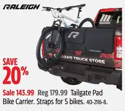 Canadian Tire Raleigh Tailgate Pad Bike Carrier offer