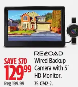 Canadian Tire RELOAD Wired Backup Camera with 5˝ HD Monitor offer