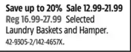Canadian Tire Type A Selected Laundry Baskets and Hamper offer