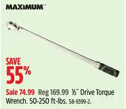Canadian Tire MAXIMUM 1⁄2˝ Drive Torque offer