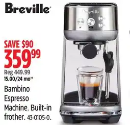 Canadian Tire Bambino Espresso Machine offer