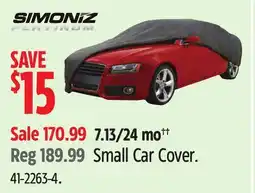 Canadian Tire Simoniz Platinum Small Car Cover offer