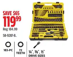 Canadian Tire Stanley Professional Grade Black Chrome Socket Set offer