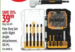 Canadian Tire DEWALT Flex Torq Set with Right Angle Attachment, 30-Pc offer