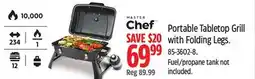 Canadian Tire Portable Tabletop Grill with Folding Legs offer