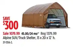 Canadian Tire Shelter Logic Alpine SUV/Truck Shelter, 13 x 20 x 12´ h offer