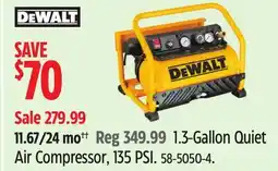 Canadian Tire DEWALT 1.3-Gallon Quiet Air Compressor offer