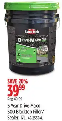 Canadian Tire Black Jack 5-Year Drive-Maxx 500 Blacktop Filler/ Sealer offer