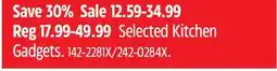 Canadian Tire Paderno Selected Kitchen Gadgets offer