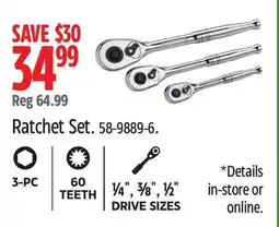 Canadian Tire Mastercraft Ratchet Set offer