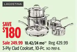 Canadian Tire Lagostina 3-Ply Clad Cookset offer