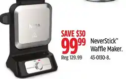 Canadian Tire NINJA NeverStick Waffle Maker offer