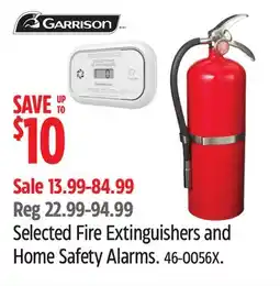 Canadian Tire Garrison Selected Fire Extinguishers and Home Safety Alarms offer
