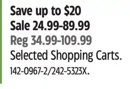 Canadian Tire Selected Shopping Carts offer