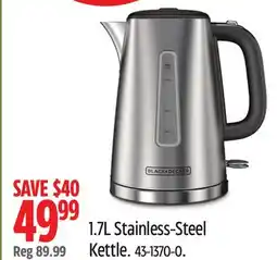 Canadian Tire 1.7L Stainless-Steel Kettle offer