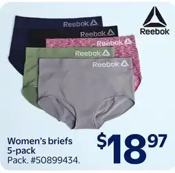 Walmart Women's briefs 5-pack offer