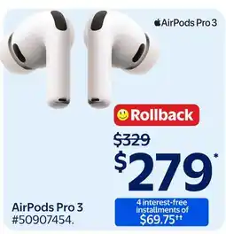 Walmart AirPods Pro 3 offer