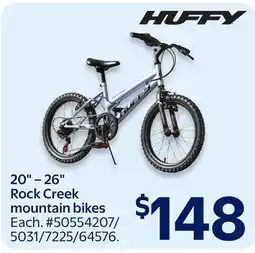 Walmart 20 – 26 Rock Creek mountain bikes offer