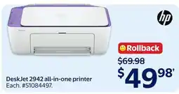 Walmart DeskJet 2942 all-in-one printer offer