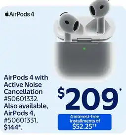 Walmart AirPods 4 with Active Noise Cancellation offer