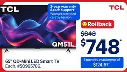 Walmart 65 QD-Mini LED Smart TV offer