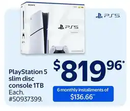 Walmart PlayStation 5 slim disc console offer