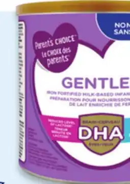 Walmart Parent's Choice Gentle+ iron-fortified 629 g Infant formula offer