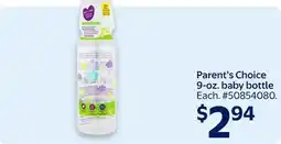 Walmart Parent's Choice 9-oz. baby bottle offer