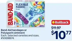 Walmart Band-Aid bandages Polysporin ointment offer