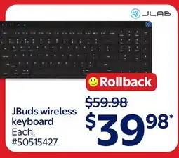 Walmart JBuds wireless keyboard offer