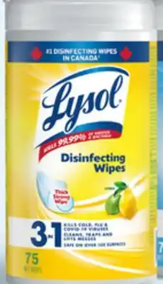 Walmart Lysol wipes 75s - 84s offer