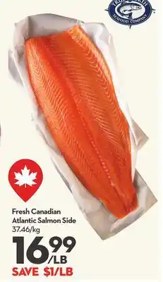 Longo's Fresh Canadian Atlantic Salmon Side offer