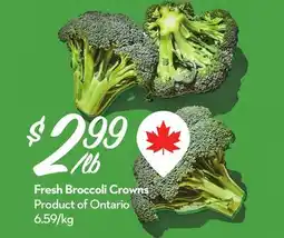 Longo's Fresh Broccoli Crowns offer