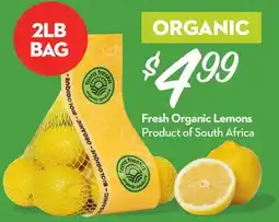 Longo's Fresh Organic Lemons offer