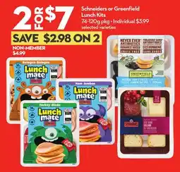 Longo's Schneiders or Greenfield Lunch Kits offer