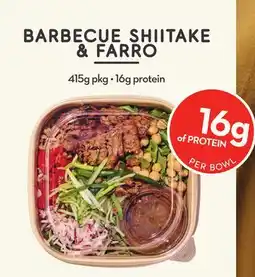 Longo's High-Protein Meals Up to 32g of protein per bowl BARBECUE SHIITAKE & FARRO offer