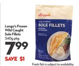 Longo's Longo's Frozen Wild Caught Sole Fillets offer