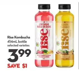 Longo's Rise Kombucha offer