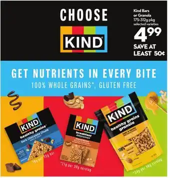 Longo's Kind Bars or Granola offer