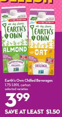 Longo's Earth's Own Chilled Beverages offer