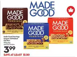 Longo's Made Good Mornings Organic Soft Baked Oat Bars offer