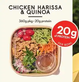 Longo's High-Protein Meals Up to 32g of protein per bowl CHICKEN HARISSA & QUINOA offer