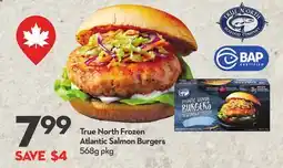 Longo's True North Frozen Atlantic Salmon Burgers offer