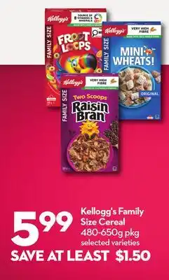Longo's Kellogg's Family Size Cereal offer